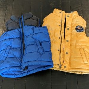 2 boys puffer vests